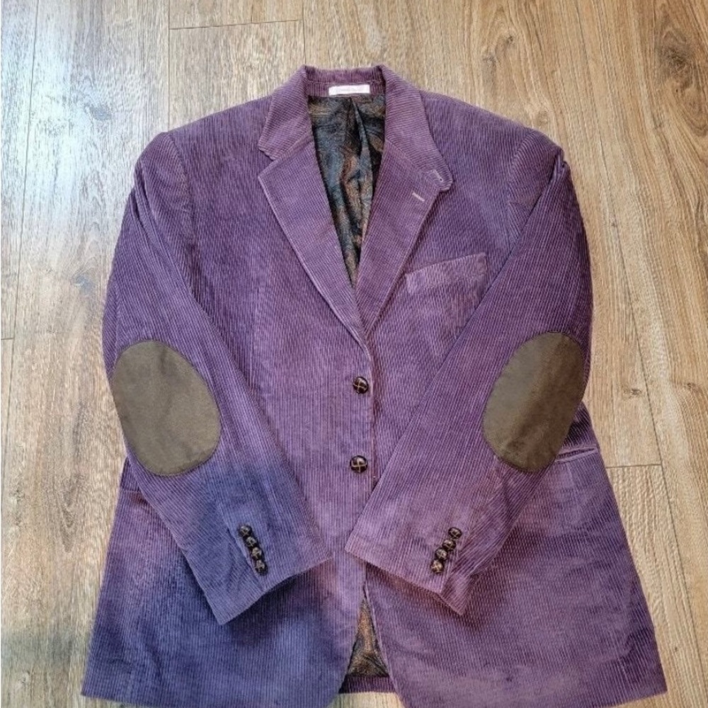 Ralph Lauren Purple Corduroy Blazer - Picture 2 of 12